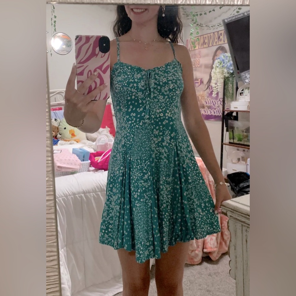 Green Floral Dress